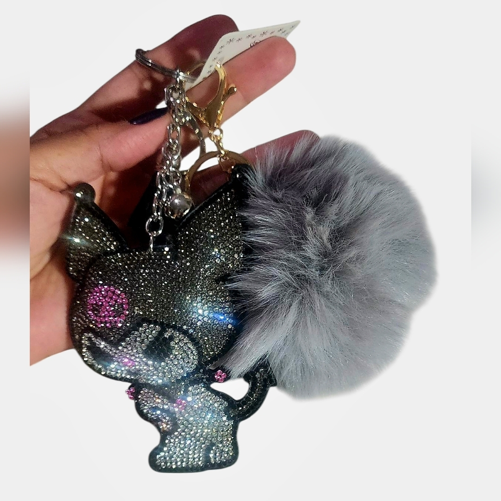 Kuromi Keychaint With Pompom